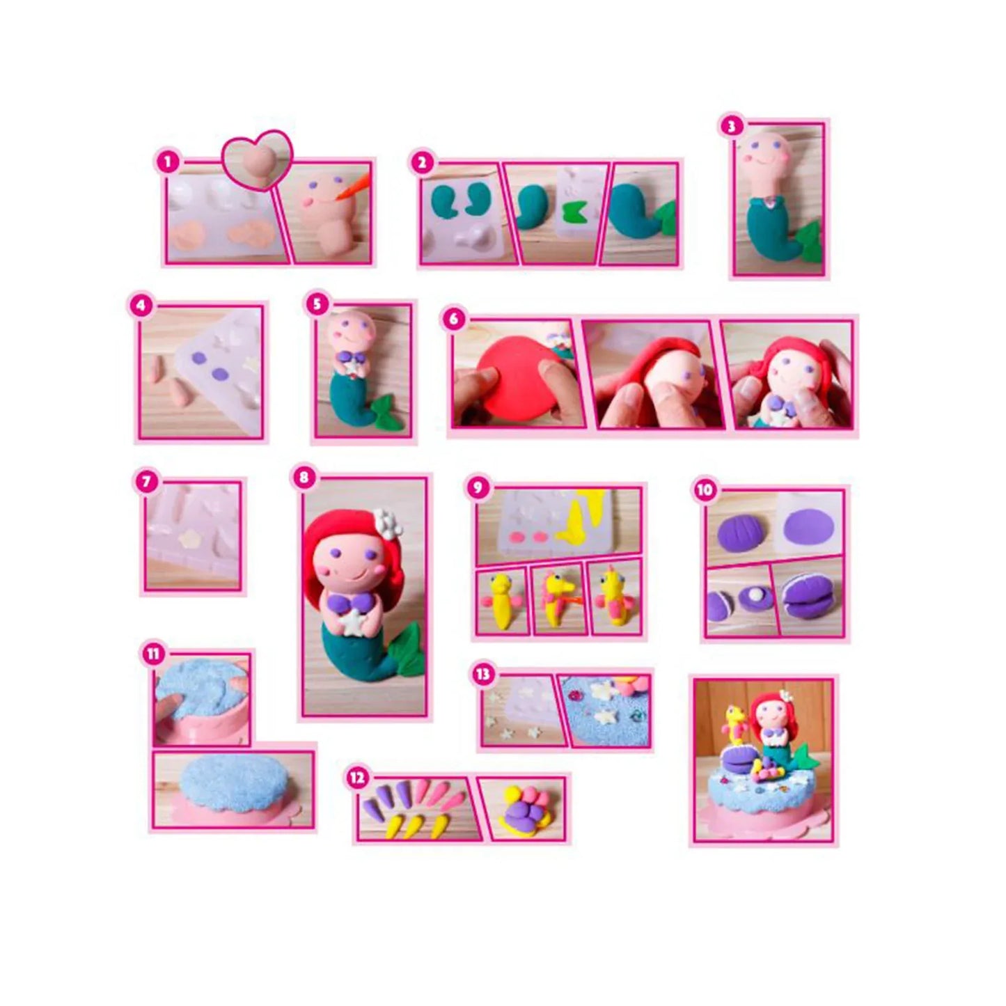 Colorato Mermaid Glow Set - Glow-in-the-Dark Super Clay DIY Craft Kit for Kids - Mekamart Australia