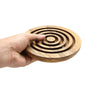 Marble run brain teaser puzzle, wood, handmade 3D puzzle-get all 3 marbles together - Mekamart Australia