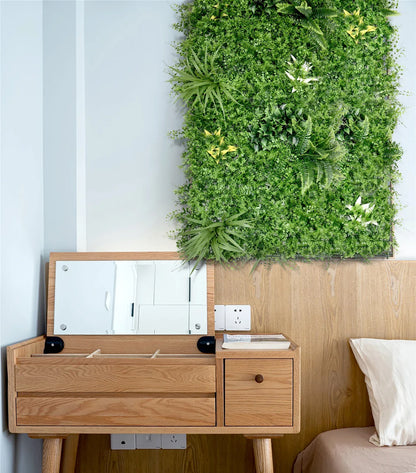 YES4HOMES 1 SQM Artificial Plant Wall Grass Panels Vertical Garden Foliage Tile Fence 1X1M Green - Mekamart Australia