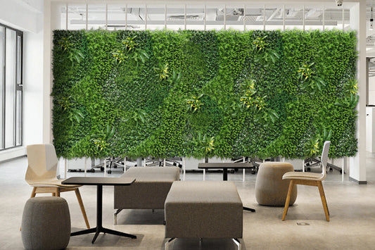 YES4HOMES 1 SQM Artificial Plant Wall Decor Grass Panels Vertical Garden Foliage Tile Fence 1X1M Green - Mekamart Australia
