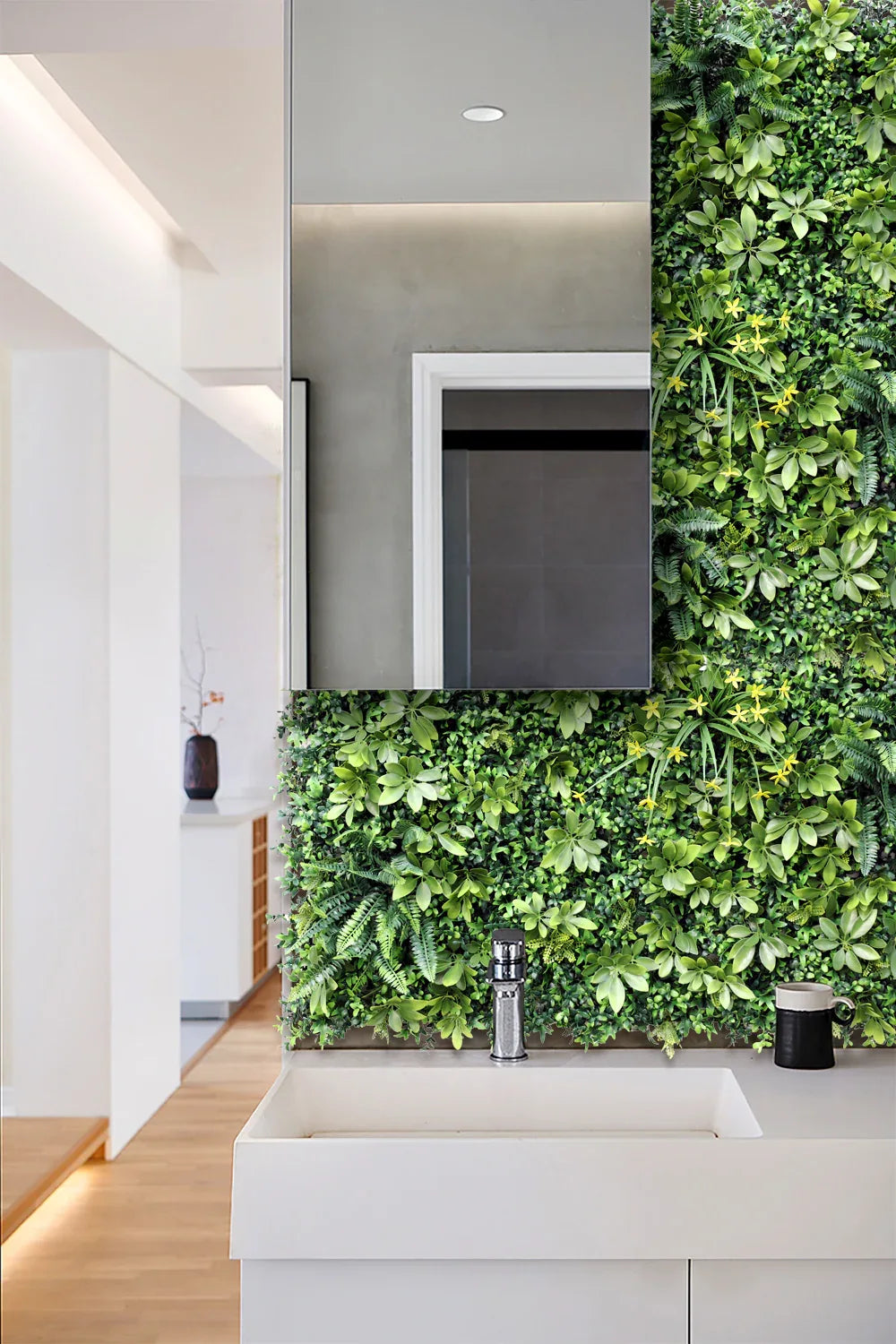 YES4HOMES 1 SQM Artificial Plant Wall Grass Panels Vertical Garden Foliage Tile Fence 1X1M Green - Mekamart Australia