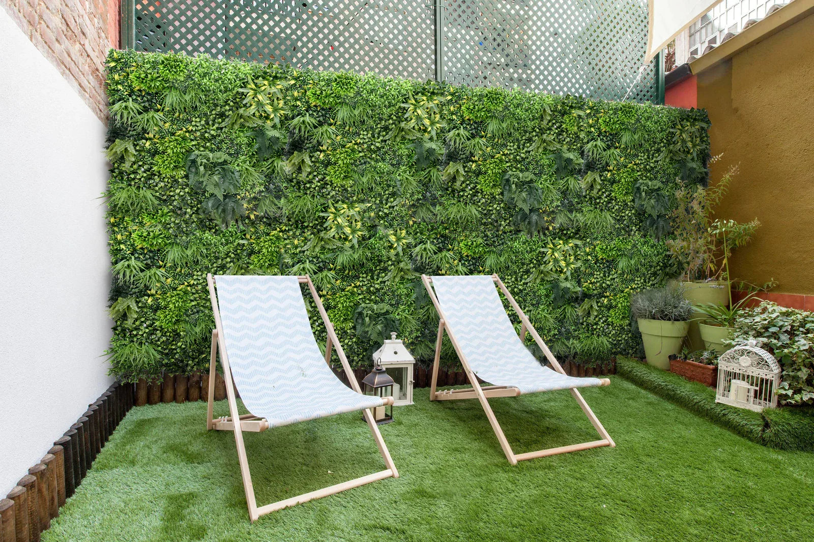 YES4HOMES 1 SQM Artificial Plant Wall Grass Panels Vertical Garden Foliage Tile Fence 1X1M Green - Mekamart Australia