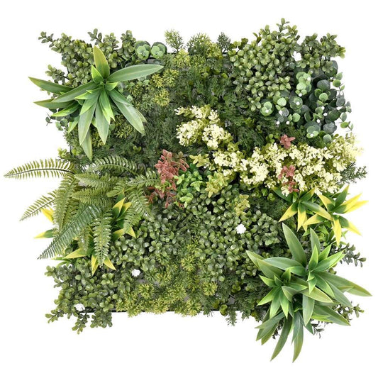 YES4HOMES 12 Artificial Plant Wall Grass Panels Vertical Garden Foliage Tile Fence 50X50 CM - Mekamart Australia