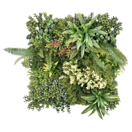 YES4HOMES 4 Artificial Plant Wall Grass Panels Vertical Garden Foliage Tile Fence 50X50 CM - Mekamart Australia