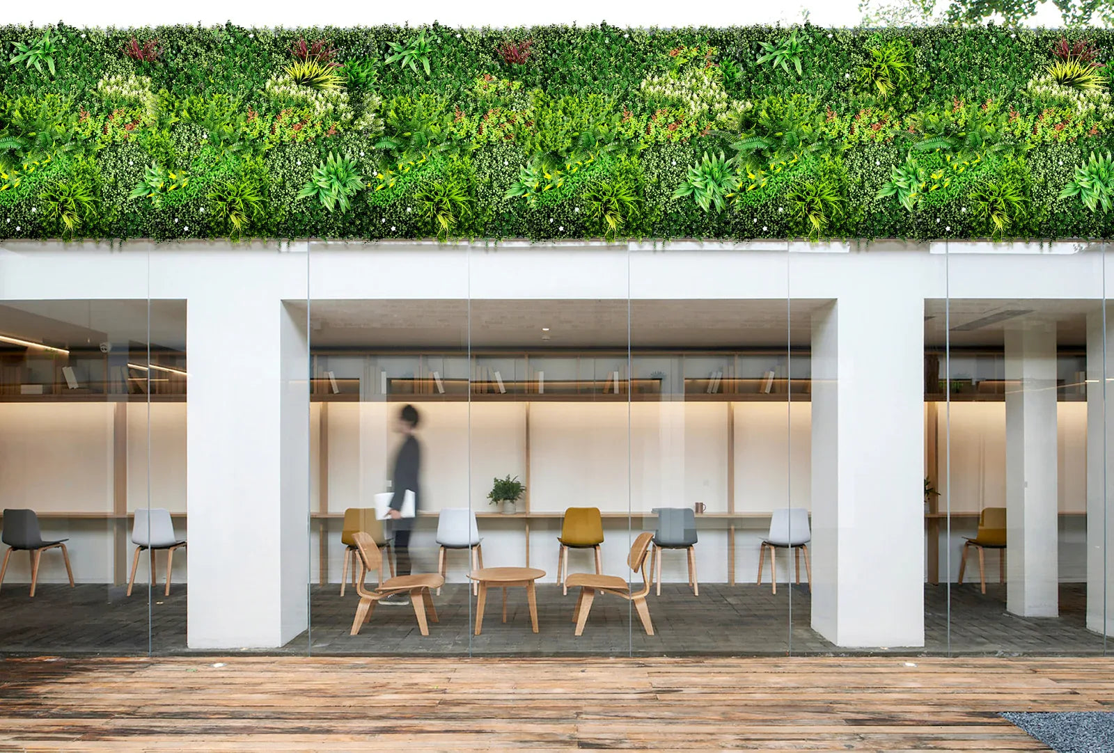 YES4HOMES 5 SQM Artificial Plant Wall Décor Grass Panels Vertical Garden Tile Fence 1X1M Green - Mekamart Australia