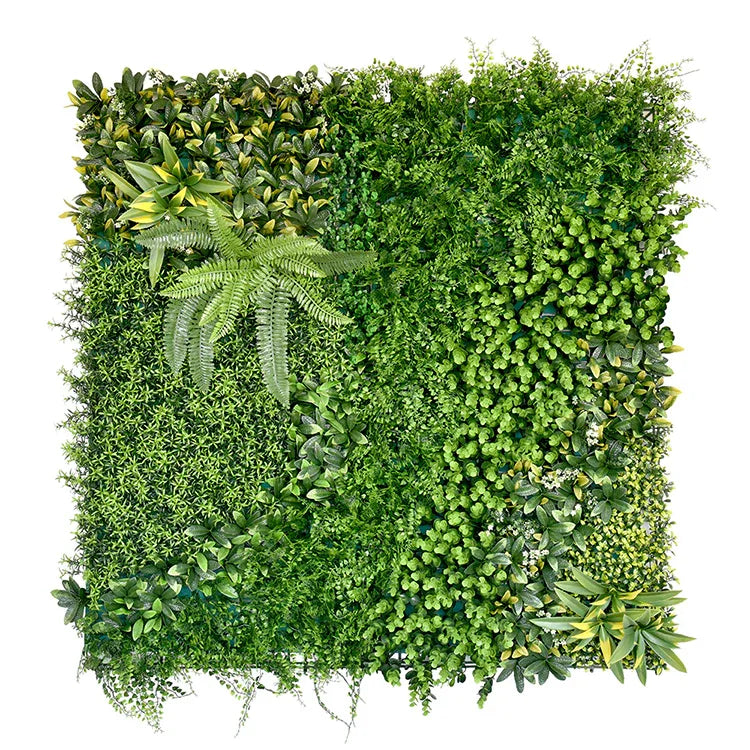 YES4HOMES 5 SQM Artificial Plant Wall Décor Grass Panels Vertical Garden Foliage Tile Fence 1X1M Green - Mekamart Australia