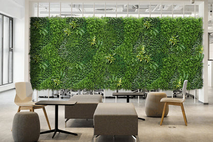 YES4HOMES 5 SQM Artificial Plant Wall Décor Grass Panels Vertical Garden Foliage Tile Fence 1X1M Green - Mekamart Australia