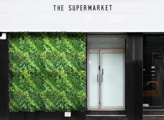 YES4HOMES 5 SQM Artificial Plant Wall Grass Panels Vertical Garden Foliage Tile Fence 1X1M Green - Mekamart Australia