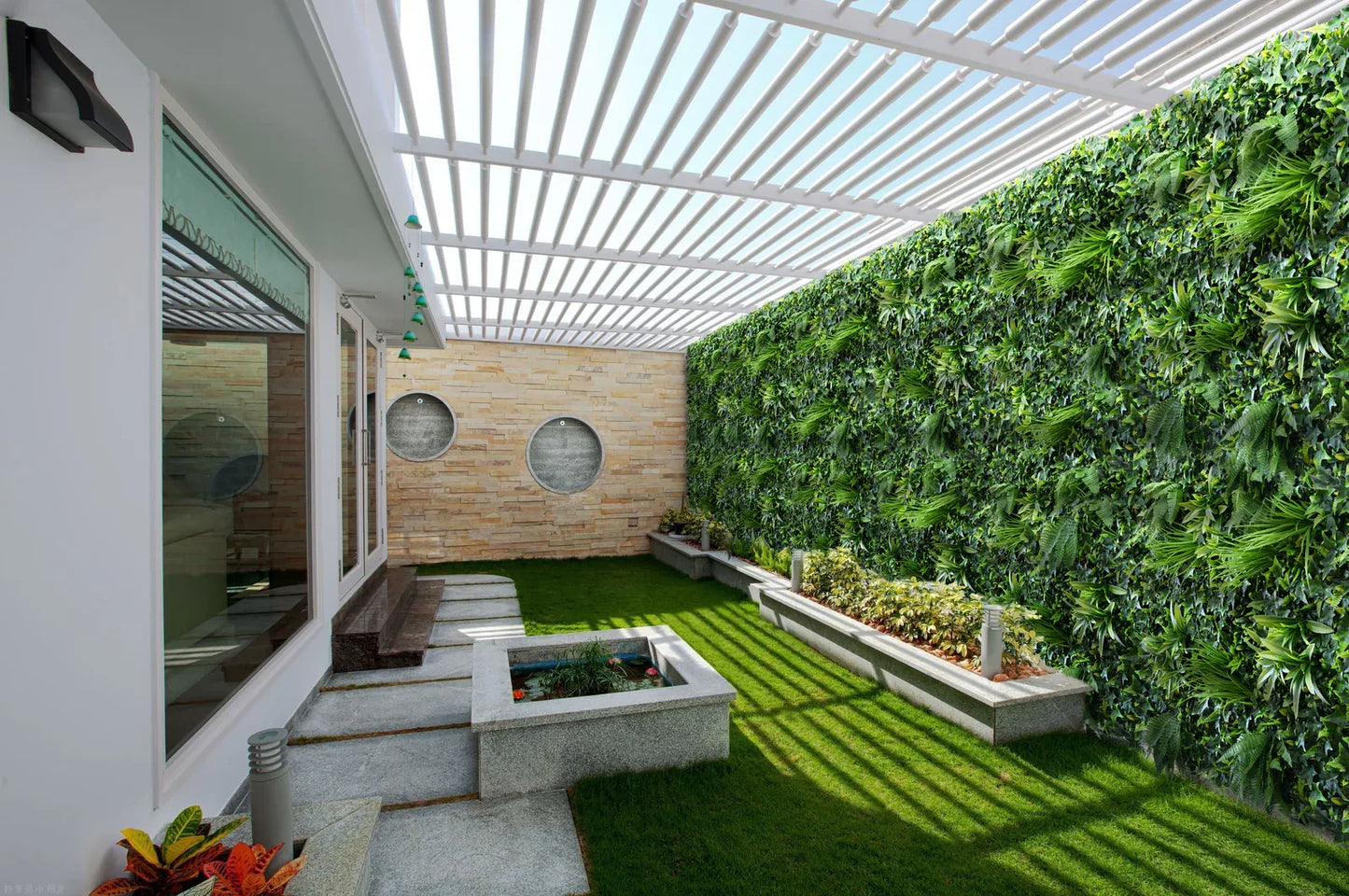 YES4HOMES 5 SQM Artificial Plant Wall Décor Grass Panels Vertical Garden Foliage Tile Fence 1X1M - Mekamart Australia