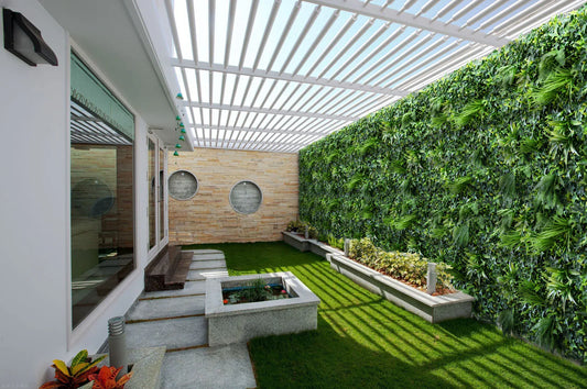 YES4HOMES 5 SQM Artificial Plant Wall Décor Grass Panels Vertical Garden Foliage Tile Fence 1X1M - Mekamart Australia