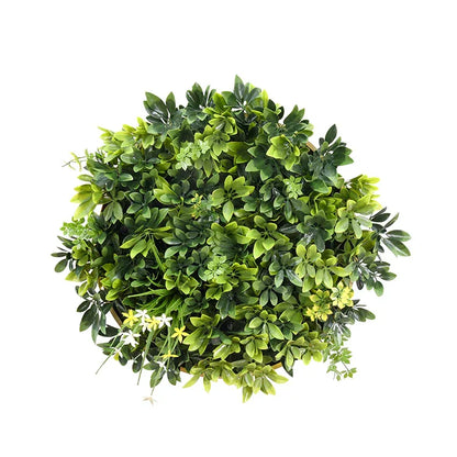 YES4HOMES Artificial Green Wall Plant Garden Panel Daffodil Smile Disc Art 50cm Grassy UV Resistant Frame - Mekamart Australia