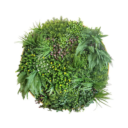 YES4HOMES Artificial Green Wall Plant Garden Flower Panel Disc Art 100cm Grassy UV Resistant-Wonderland - Mekamart Australia