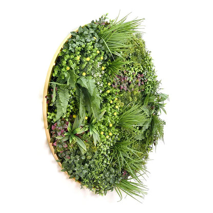 YES4HOMES Artificial Green Wall Plant Garden Flower Panel Disc Art 100cm Grassy UV Resistant-Wonderland - Mekamart Australia