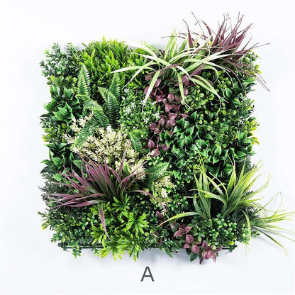YES4HOMES 3 Artificial Plant Wall Grass Panels Vertical Garden Foliage Tile Fence 50X50 CM - Mekamart Australia