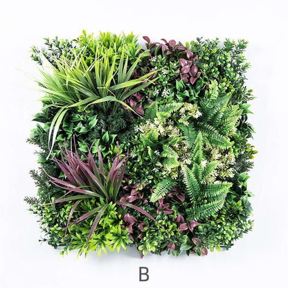 YES4HOMES 3 Artificial Plant Wall Grass Panels Vertical Garden Foliage Tile Fence 50X50 CM - Mekamart Australia