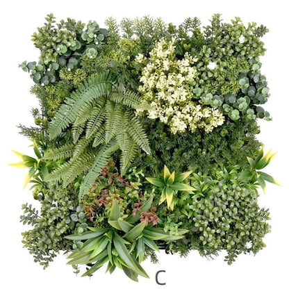 YES4HOMES 3 Artificial Plant Wall Grass Panels Vertical Garden Foliage Tile Fence 50X50 CM - Mekamart Australia