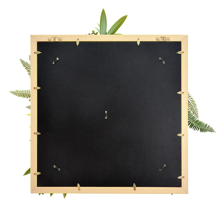 YES4HOMES 3D Green Artificial Plants Wall Panel Flower Wall With Frame Vertical Garden UV Resistant 50X50CM - Mekamart Australia