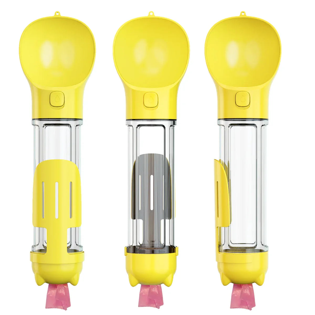 YES4PETS 4 in 1 Portable Pet Dog Puppy Cat Drinking Mug Water Feeder Bottle Valve Travel Bottle Yellow - Mekamart Australia