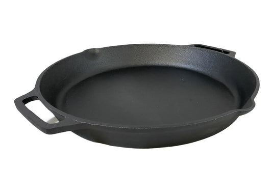 YES4HOMES Cast Iron Fry Paella Pan Pre-Seasoned Barbecue Oven Safe Grill Frypan - Mekamart Australia
