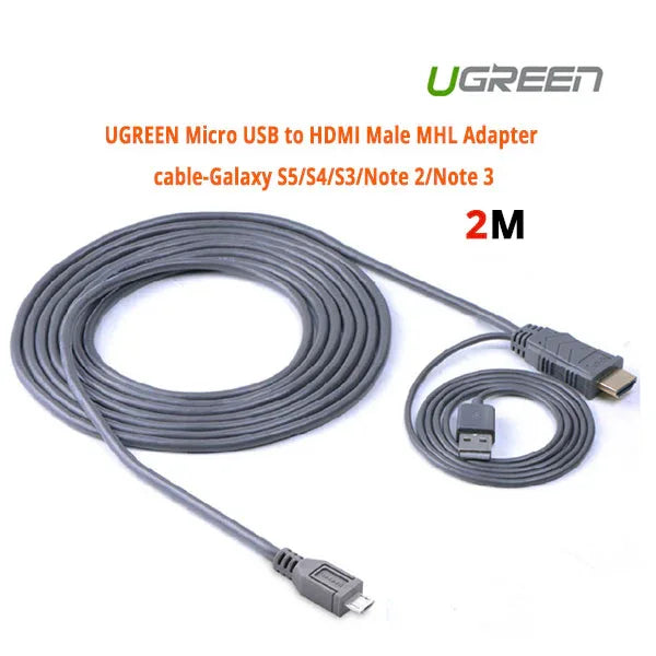 UGREEN MHL Micro USB 11 Pin to HDMI Adater Cable 2M (20139) - Mekamart Australia