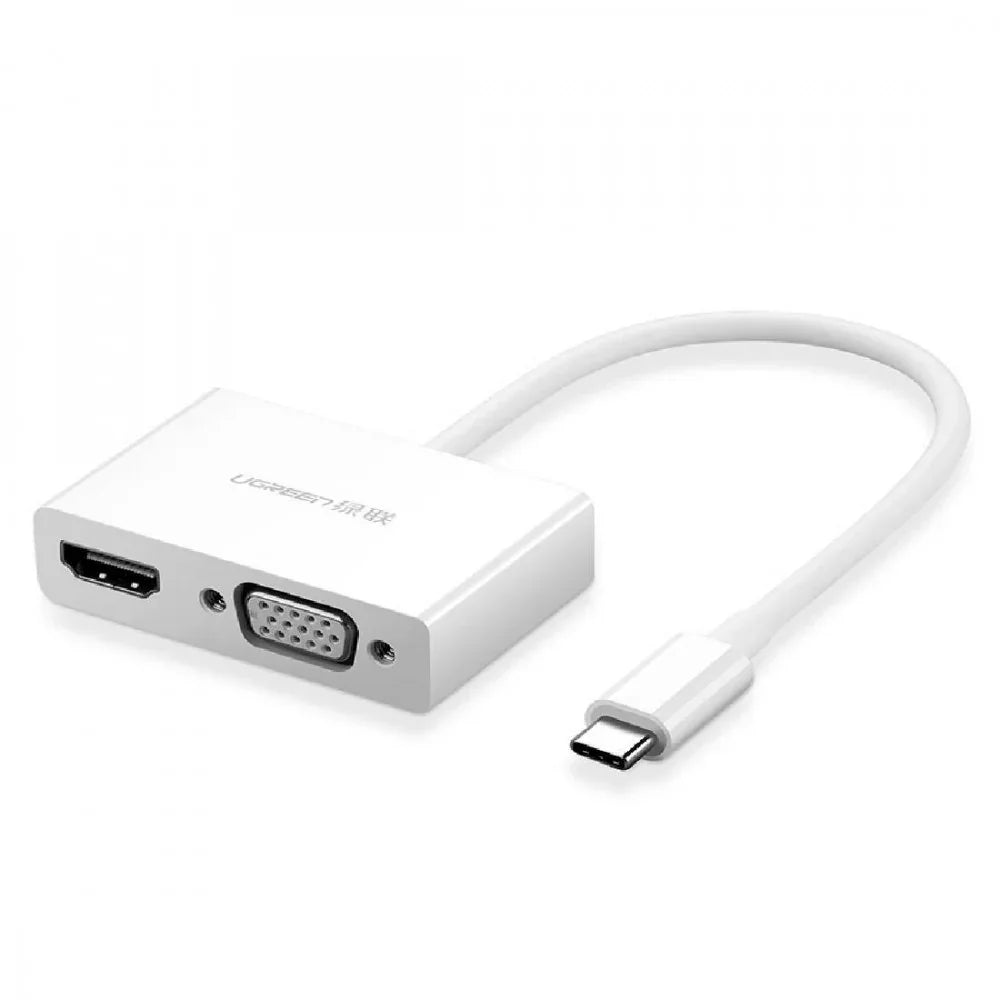 UGREEN 30843 Type-C to HDMI VGA Converter White - Mekamart Australia