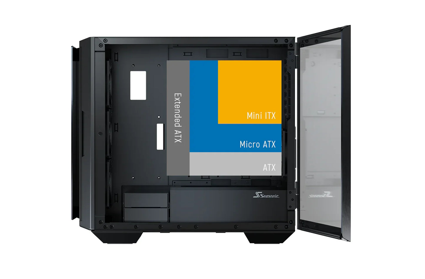 Seasonic Syncro Q704 Aluminum Case with Syncro DGC-650 650W 80 Plus Gold PSU & Connect Module RED DOT AWARD WINNER 2021 - Mekamart Australia