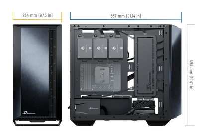 Seasonic Syncro Q704 Aluminum Case with Syncro DPC-850 850W 80 Plus Platinum PSU &amp; Connect Module RED DOT AWARD WINNER 2021 - Mekamart Australia