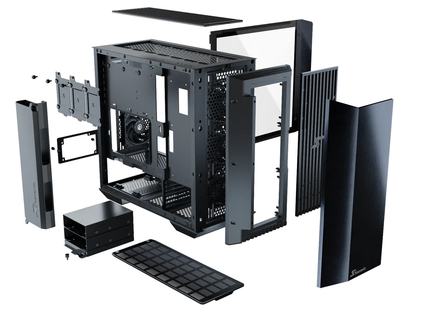 Seasonic Syncro Q704 Aluminum Case with Syncro DPC-850 850W 80 Plus Platinum PSU &amp; Connect Module RED DOT AWARD WINNER 2021 - Mekamart Australia