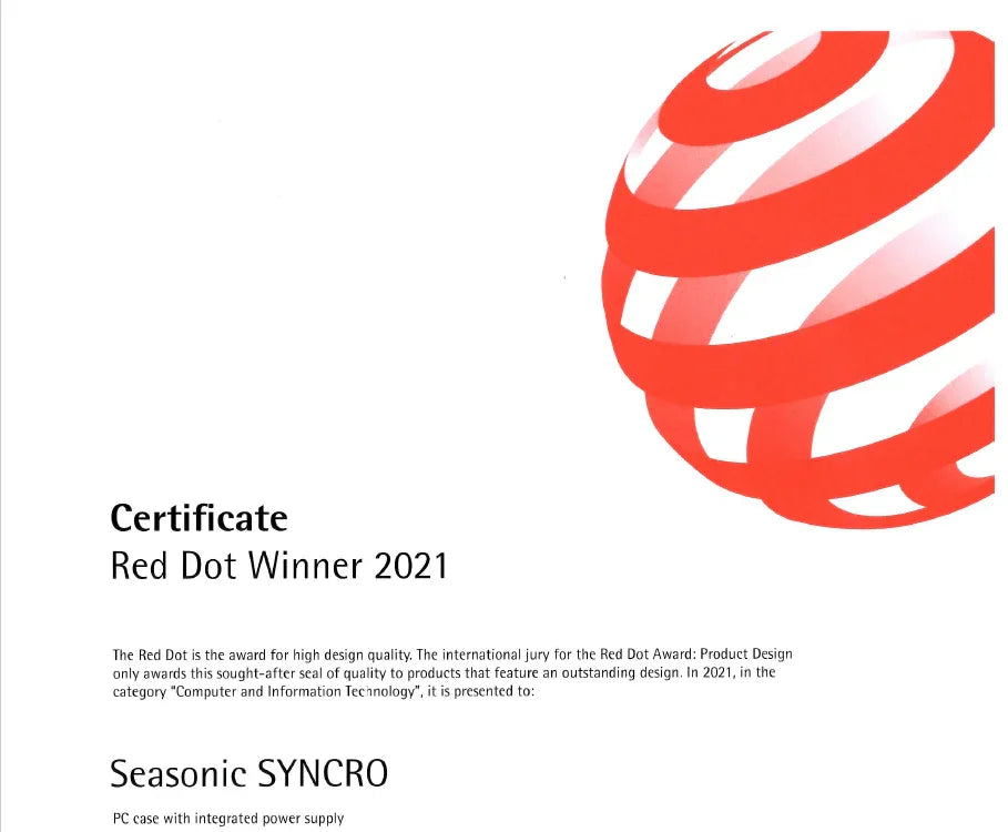 Seasonic Syncro Q704 Aluminum Case with Syncro DPC-850 850W 80 Plus Platinum PSU &amp; Connect Module RED DOT AWARD WINNER 2021 - Mekamart Australia