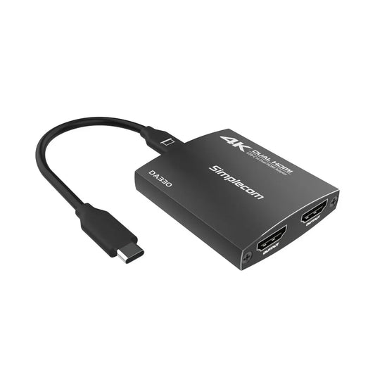 Simplecom DA330 USB-C to Dual HDMI MST Adapter 4K@60Hz with PD and Audio Out - Mekamart Australia