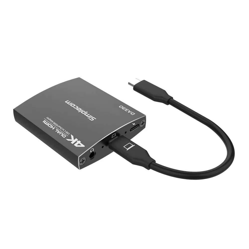 Simplecom DA330 USB-C to Dual HDMI MST Adapter 4K@60Hz with PD and Audio Out - Mekamart Australia