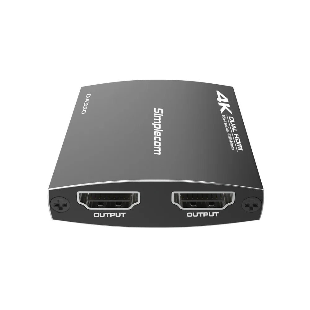 Simplecom DA330 USB-C to Dual HDMI MST Adapter 4K@60Hz with PD and Audio Out - Mekamart Australia