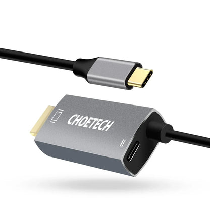 CHOETECH XCH-M180-GY-V2 Unidirectional Adapter USB-C (male) to HDMI 4K 60Hz (male) + PD100W Power Delivery 1.8M - Mekamart Australia