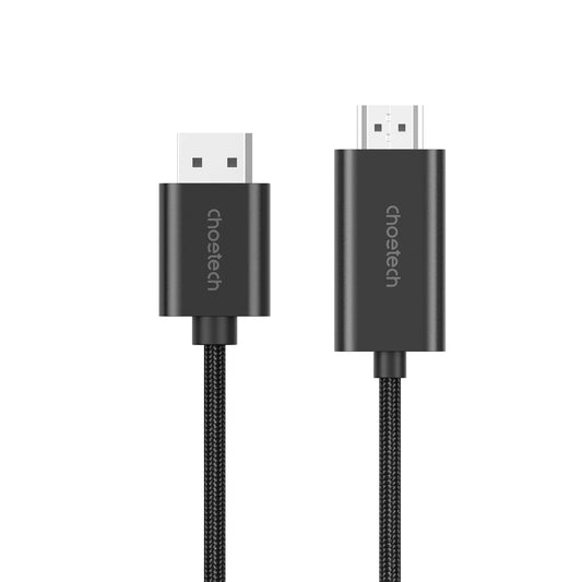 CHOETECH XDH01 4K 60Hz DisplayPort Male to HDMI Male Braided Cable 2M - Mekamart Australia