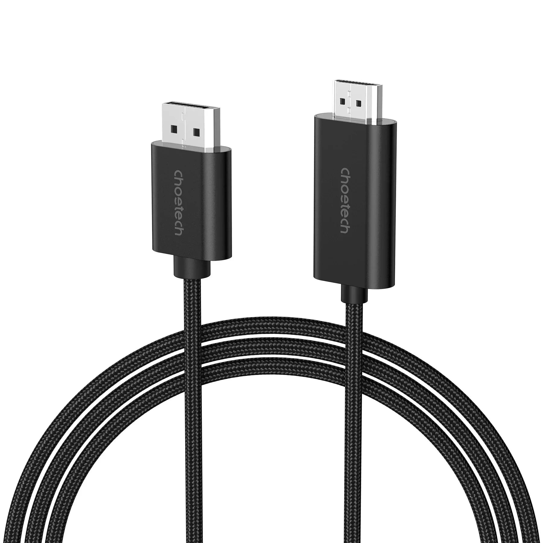 CHOETECH XDH01 4K 60Hz DisplayPort Male to HDMI Male Braided Cable 2M - Mekamart Australia