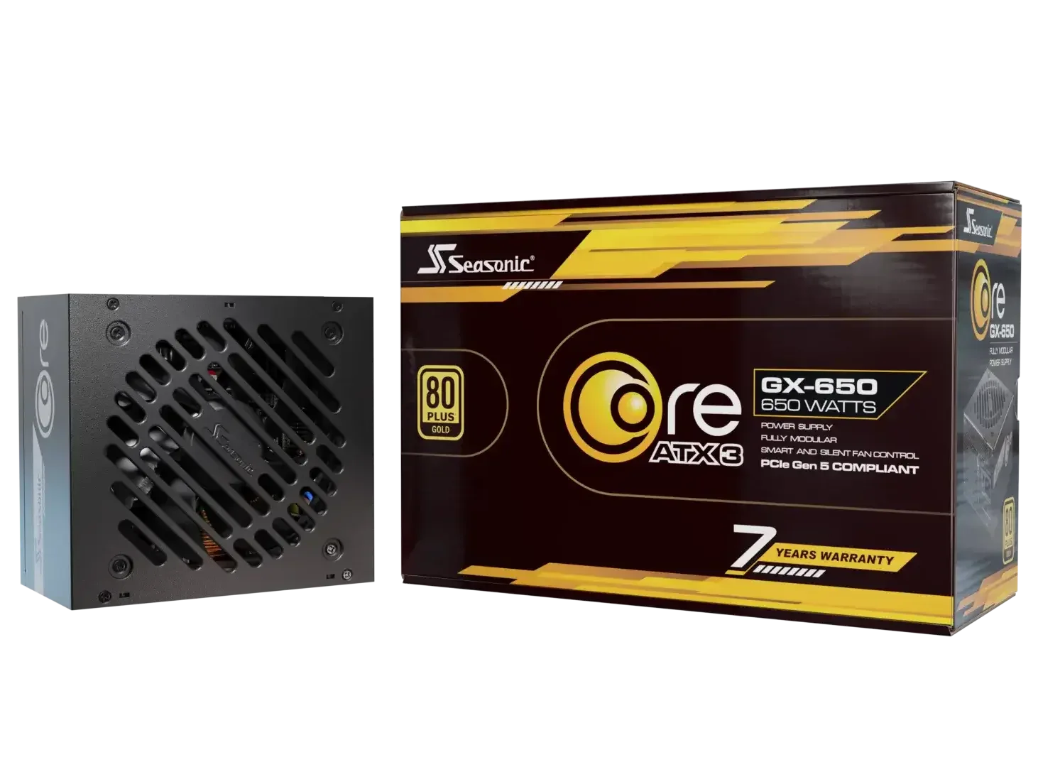 Seasonic Core GX-650 ATX3 80 Plus Gold Full Modular 650W PSU (SRP-CGX651-A5A32SF) - Mekamart Australia