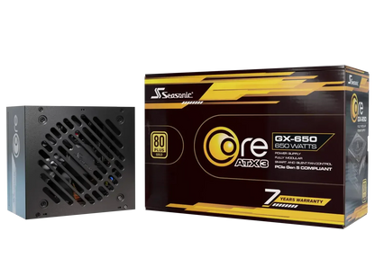 Seasonic Core GX-650 ATX3 80 Plus Gold Full Modular 650W PSU (SRP-CGX651-A5A32SF) - Mekamart Australia