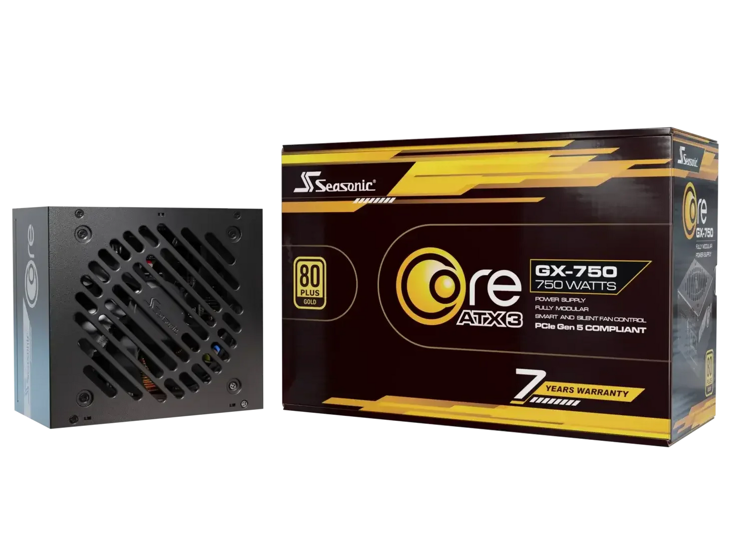 Seasonic Core GX-750 ATX3 80 Plus Gold Full Modular 750W PSU (SRP-CGX751-A5A32SF) - Mekamart Australia