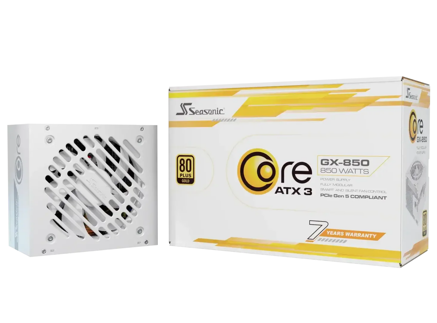 Seasonic CORE GX-850 White ATX 3.1 850W (SRP-CGX851-A5A32SF-WHITE) - Mekamart Australia