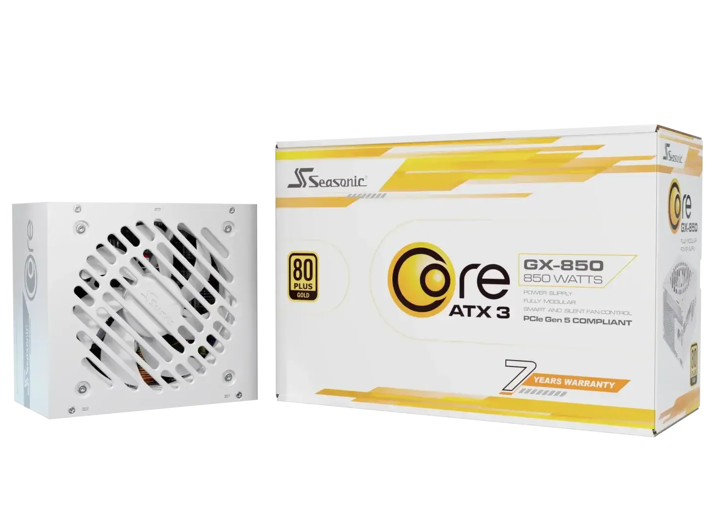 Seasonic CORE GX-850 White ATX 3.1 850W (SRP-CGX851-A5A32SF-WHITE) - Mekamart Australia