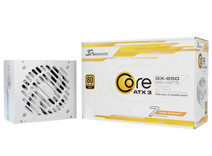 Seasonic CORE GX-850 White ATX 3.1 850W (SRP-CGX851-A5A32SF-WHITE) - Mekamart Australia