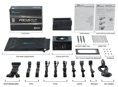 Seasonic FOCUS SPX-750 750W Fully Modular PSU - Mekamart Australia