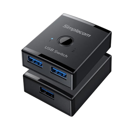Simplecom KM125 Bi-Directional 2-Way USB 3.0 Switch 1 In 2 Out (2 In 1 Out) 5Gbps - Mekamart Australia