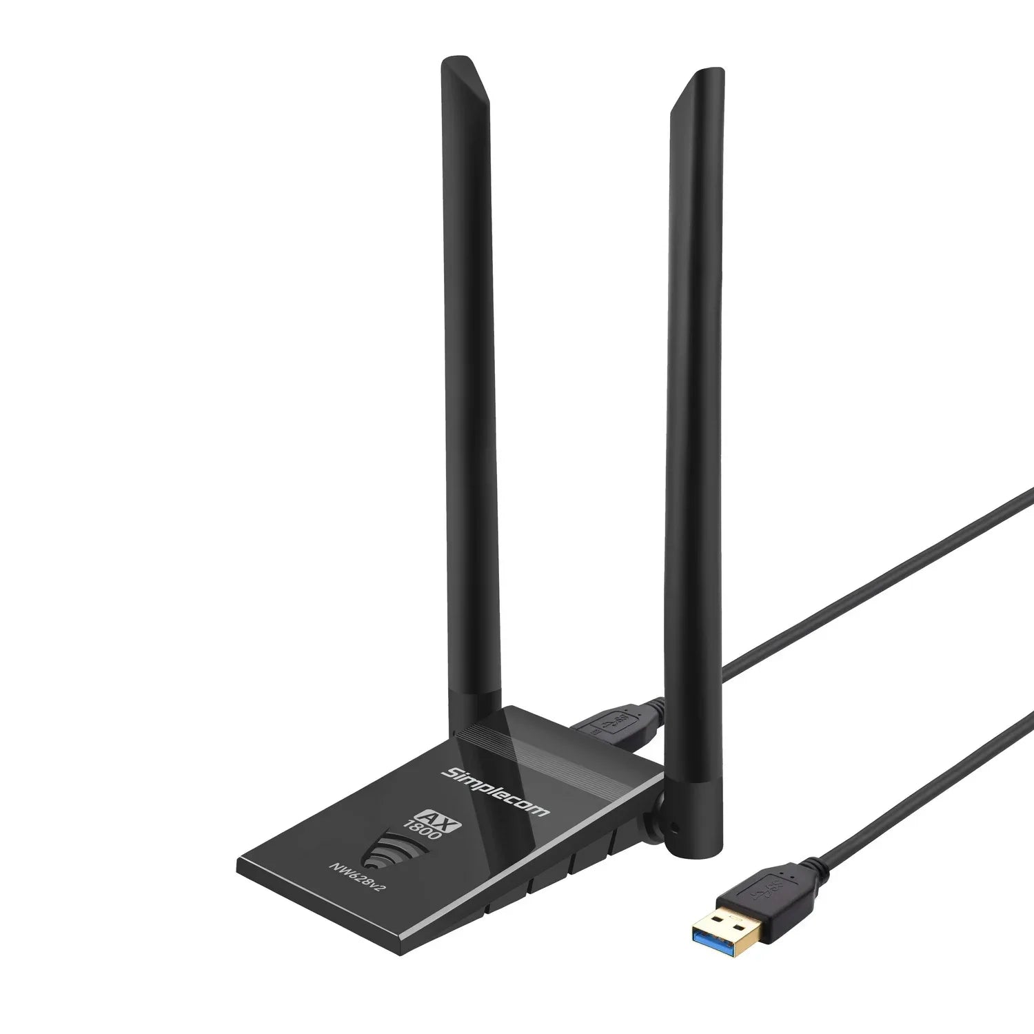 Simplecom NW628v2 AX1800 Dual Band WiFi 6 USB Adapter with 2x 5dBi High Gain Antennas - Mekamart Australia