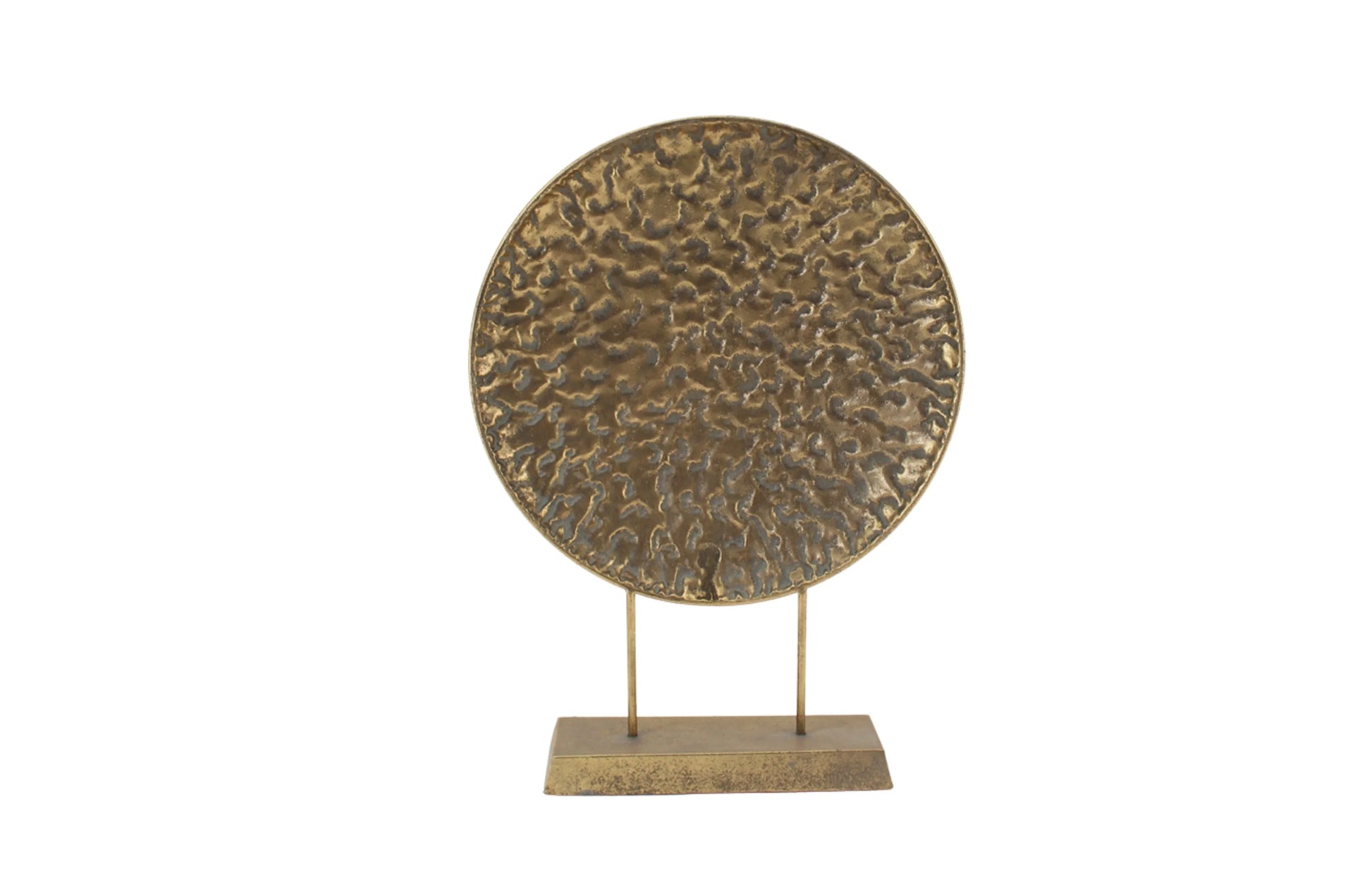 Round Pressed Gold Table Decor - Gold - Mekamart Australia