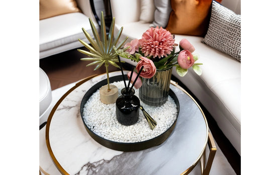 Bloom Flower Tray & Fragrance Diffuser Set - White - Mekamart Australia