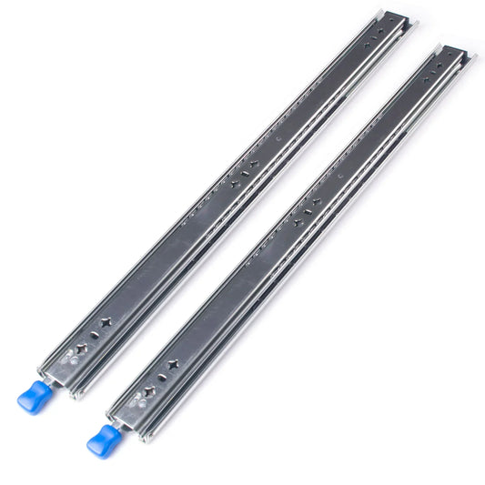 26in Pair 150KG Heavy Duty Drawer Slides Rails Runners Locking Ball Bearing - Mekamart Australia