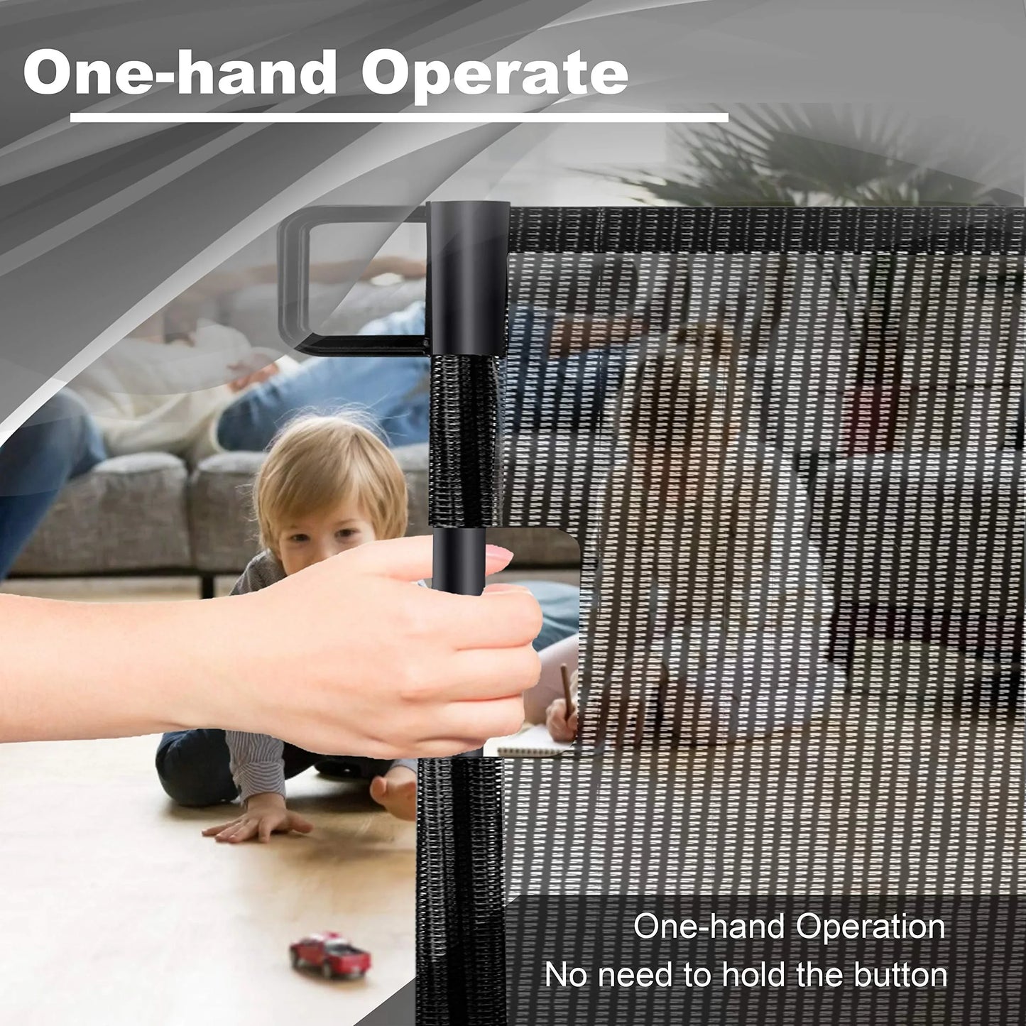 Retractable 1.5M Doorways Hallways Stairs Baby Gate Dog Pet Gate Indoor Outdoor Safety Gates - Mekamart Australia