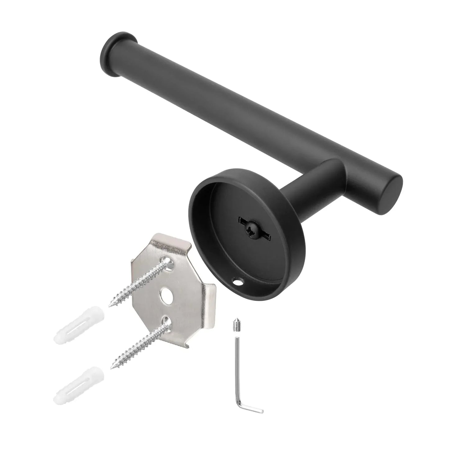 Toilet Paper Holder Black Wall Mount Bathroom Paper Roll Holder Roll Holder 304 - Mekamart Australia