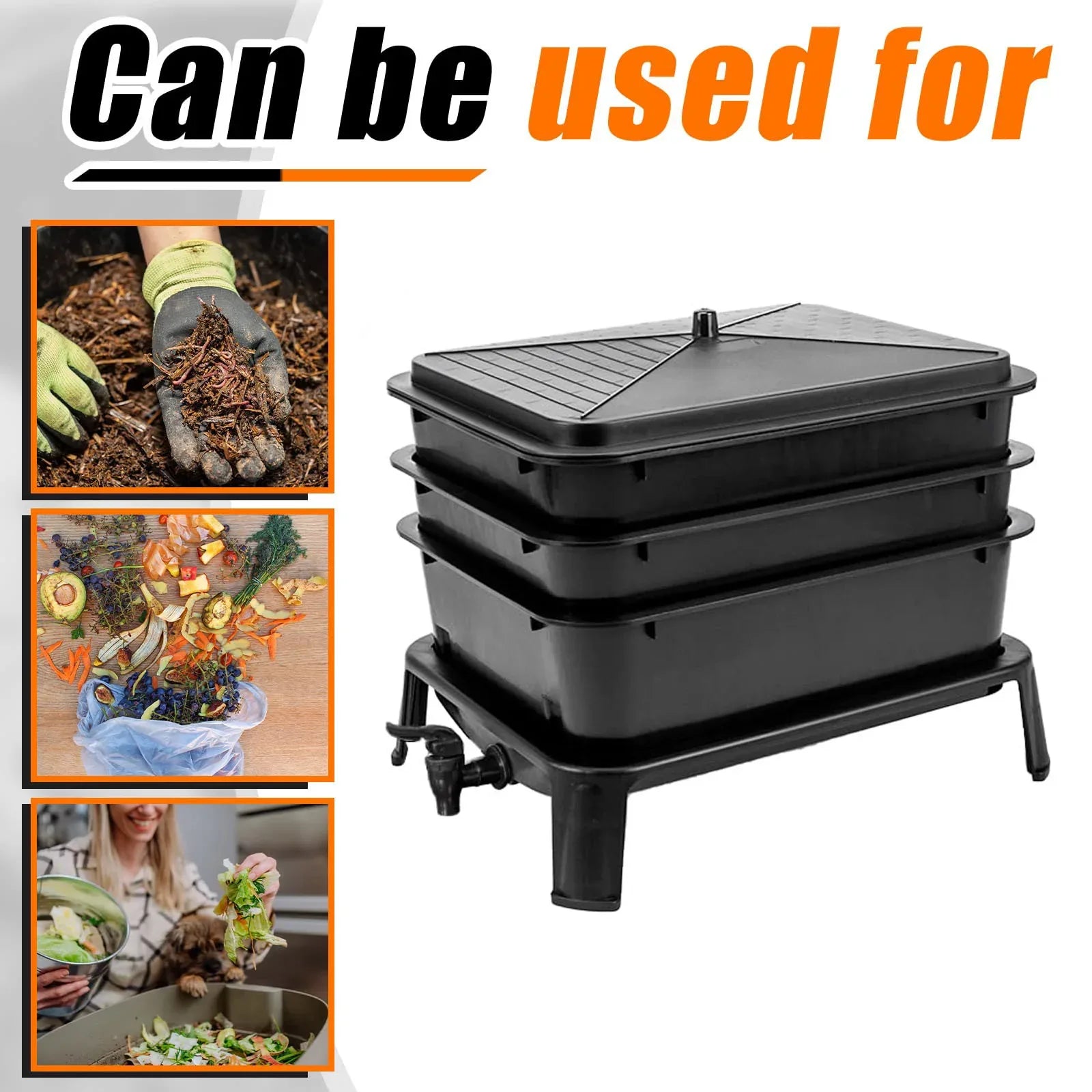 Worm Farm Factory worm wee Composter 30L 4 Trays Compost Bin Worm Farm Composting System - Mekamart Australia